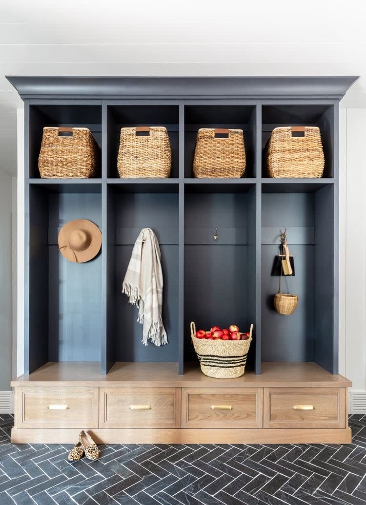 Mudroom — Open Shelves